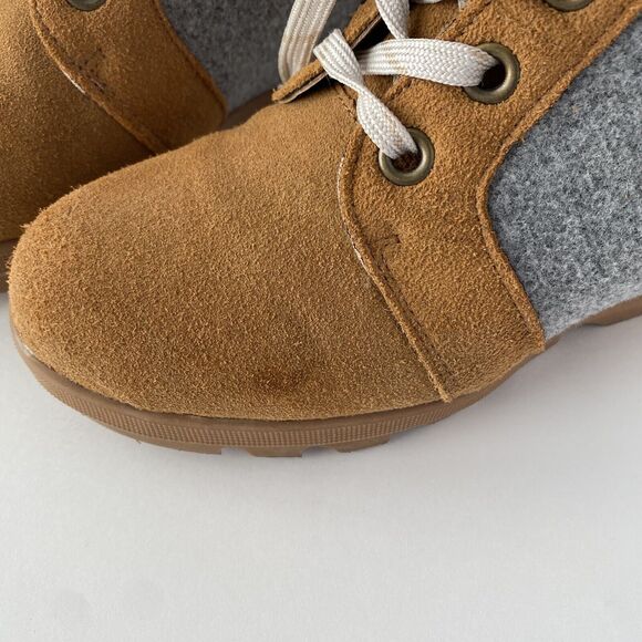 Serra Womens Boots‎ Genuine Cow Suede Leather Brown Sz 7 Urban Chic Lugged Lexie - Picture 7 of 12